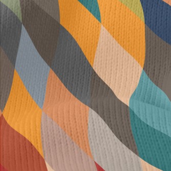Retro Color Squares Stretch Jersey