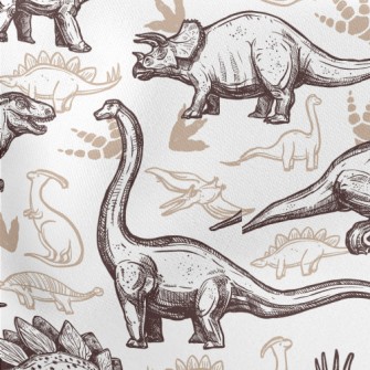 Lifelike Dinosaurs Lightweight Cotton Poplin