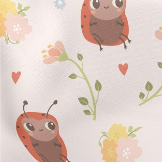 Cute Bee Ladybug Lightweight Cotton Poplin