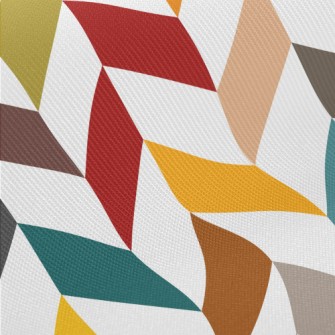 Colorful Oblique Rectangles Midweight Cotton Poplin