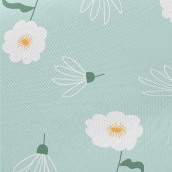 Temperamental Little White Flo Midweight Cotton Poplin