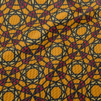 Staggered Polygonal Geometric  Birdseye Piqué