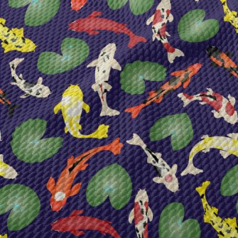 Noble Koi In Pond Birdseye Piqué