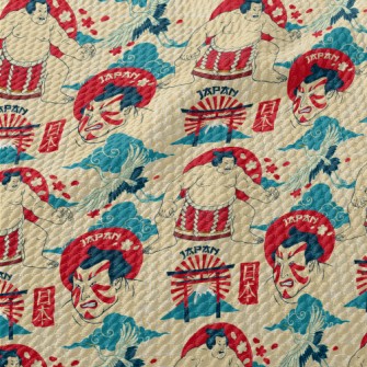 Japanese Sumo Wrestler Birdseye Piqué
