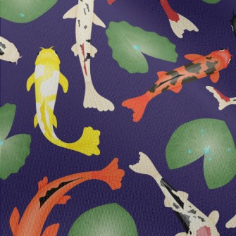 Noble Koi In Pond Chiffon