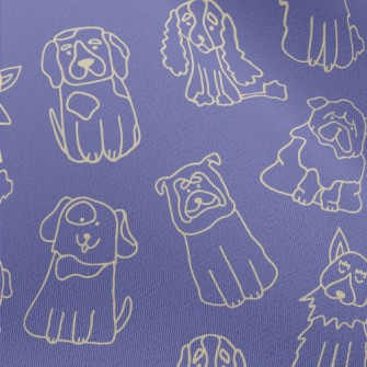 Cute Line Dog Chiffon