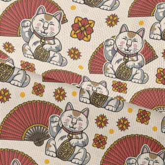 Lucky Cat Fan Waterproof Oxford