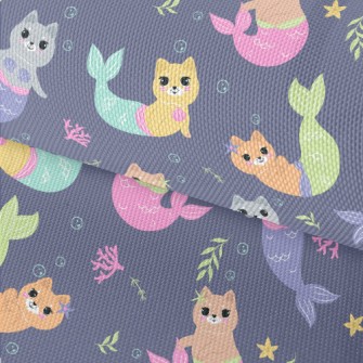 Beautiful Cat Mermaid Waterproof Oxford