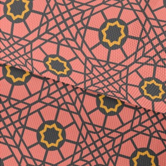 Block Interlaced Geometry Waterproof Oxford
