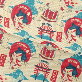 Japanese Sumo Wrestler Waterproof Oxford