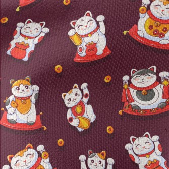 Lively Lucky Cat Waterproof Canvas
