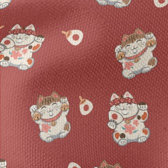 Japanese Kind Maneki Neko Waterproof Canvas