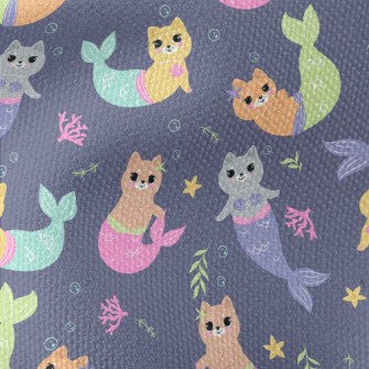 Beautiful Cat Mermaid Waterproof Canvas