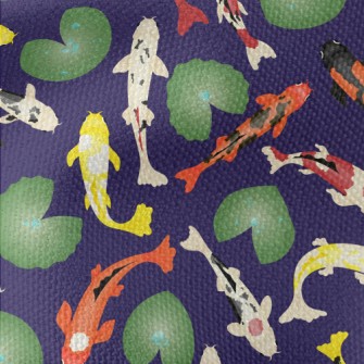 Noble Koi In Pond Waterproof Canvas