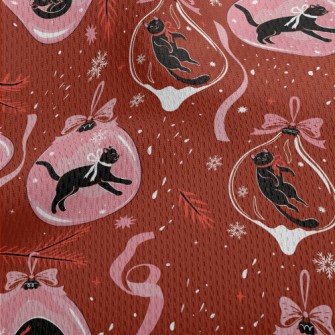 Black Cat Decoration Athletic Mesh Flat Back