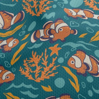 Colorful Clown Fish Athletic Mesh Flat Back