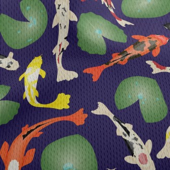 Noble Koi In Pond Athletic Mesh Flat Back