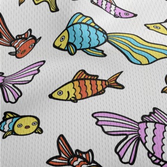 Cute Striped Fish Athletic Mesh Flat Back