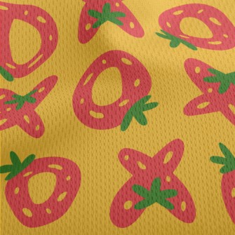 Deformed OX Strawberry Athletic Mesh Flat Back