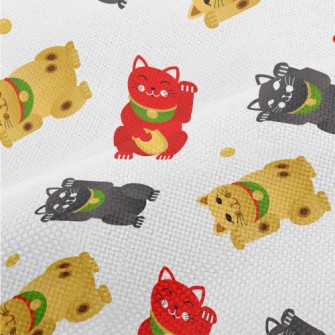 Cute Three-color Lucky Cat Performance Linen