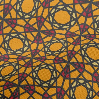Staggered Polygonal Geometric  Performance Linen