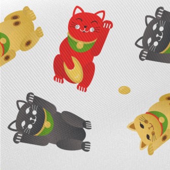 Cute Three-color Lucky Cat Twill