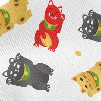 Cute Three-color Lucky Cat Standard Corduroy