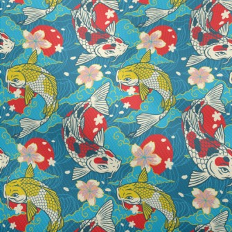 Colorful Japanese Koi Dobby