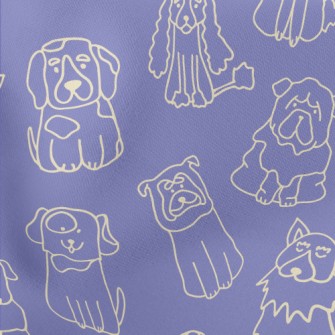 Cute Line Dog Stretch Ponte
