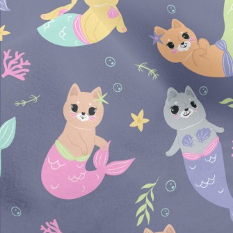 Beautiful Cat Mermaid Micro Fleece