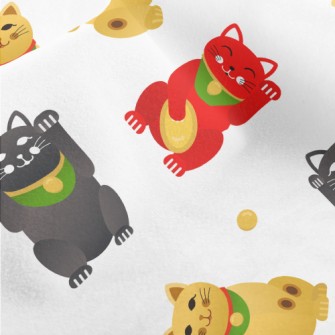 Cute Three-color Lucky Cat Micro Fleece