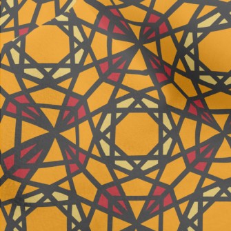 Staggered Polygonal Geometric  Micro Fleece