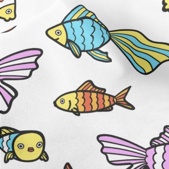Cute Striped Fish Micro Fleece