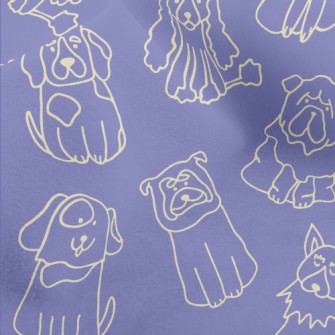 Cute Line Dog Micro Fleece