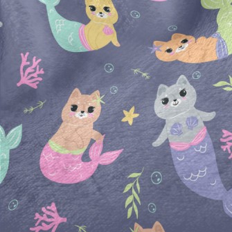 Beautiful Cat Mermaid Minky