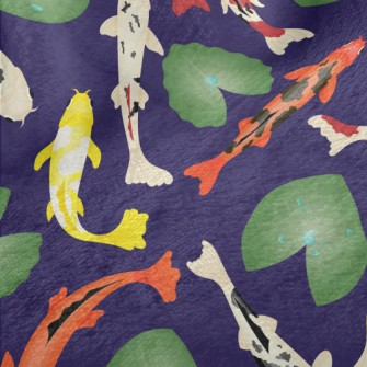 Noble Koi In Pond Minky