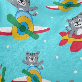 Flying Cats On A Plane Minky