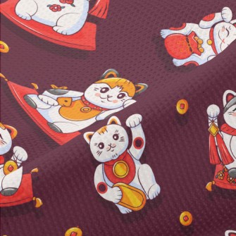 Lively Lucky Cat Piqué
