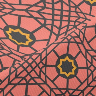 Block Interlaced Geometry Piqué