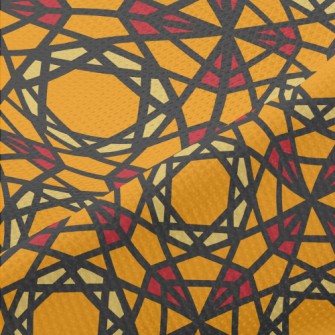 Staggered Polygonal Geometric  Piqué