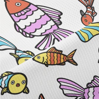Cute Striped Fish Piqué
