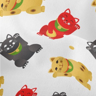 Cute Three-color Lucky Cat Lightweight Performance Linen