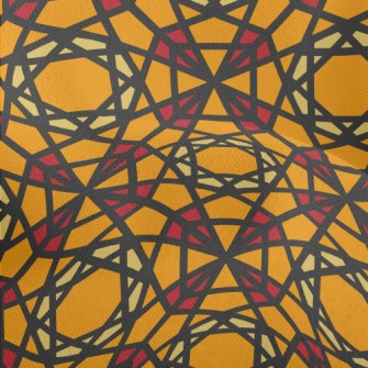 Staggered Polygonal Geometric  Lightweight Performance Linen