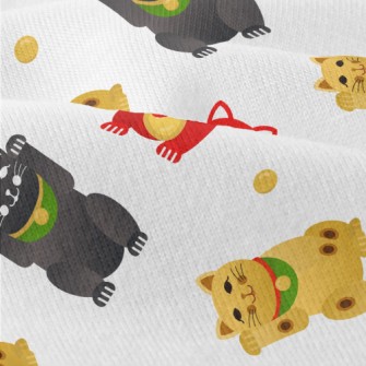 Cute Three-color Lucky Cat Modern Jersey