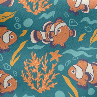 Colorful Clown Fish Jersey Backed Fleece