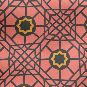 Block Interlaced Geometry Jersey Backed Fleece