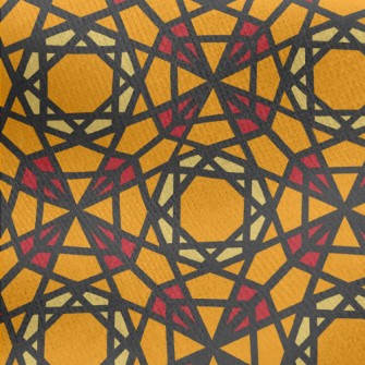 Staggered Polygonal Geometric  Jersey Backed Fleece