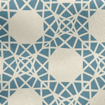Polygonal Geometric Square Jersey Backed Fleece