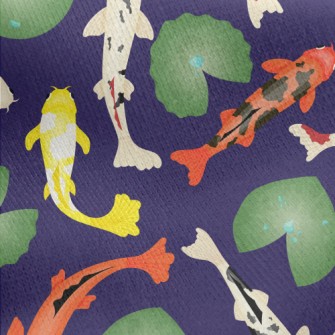 Noble Koi In Pond Jersey Backed Fleece