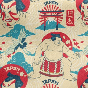 Japanese Sumo Wrestler Jersey Backed Fleece